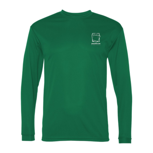 SquareCowMovers - Long Sleeve Performance T-Shirt Green
